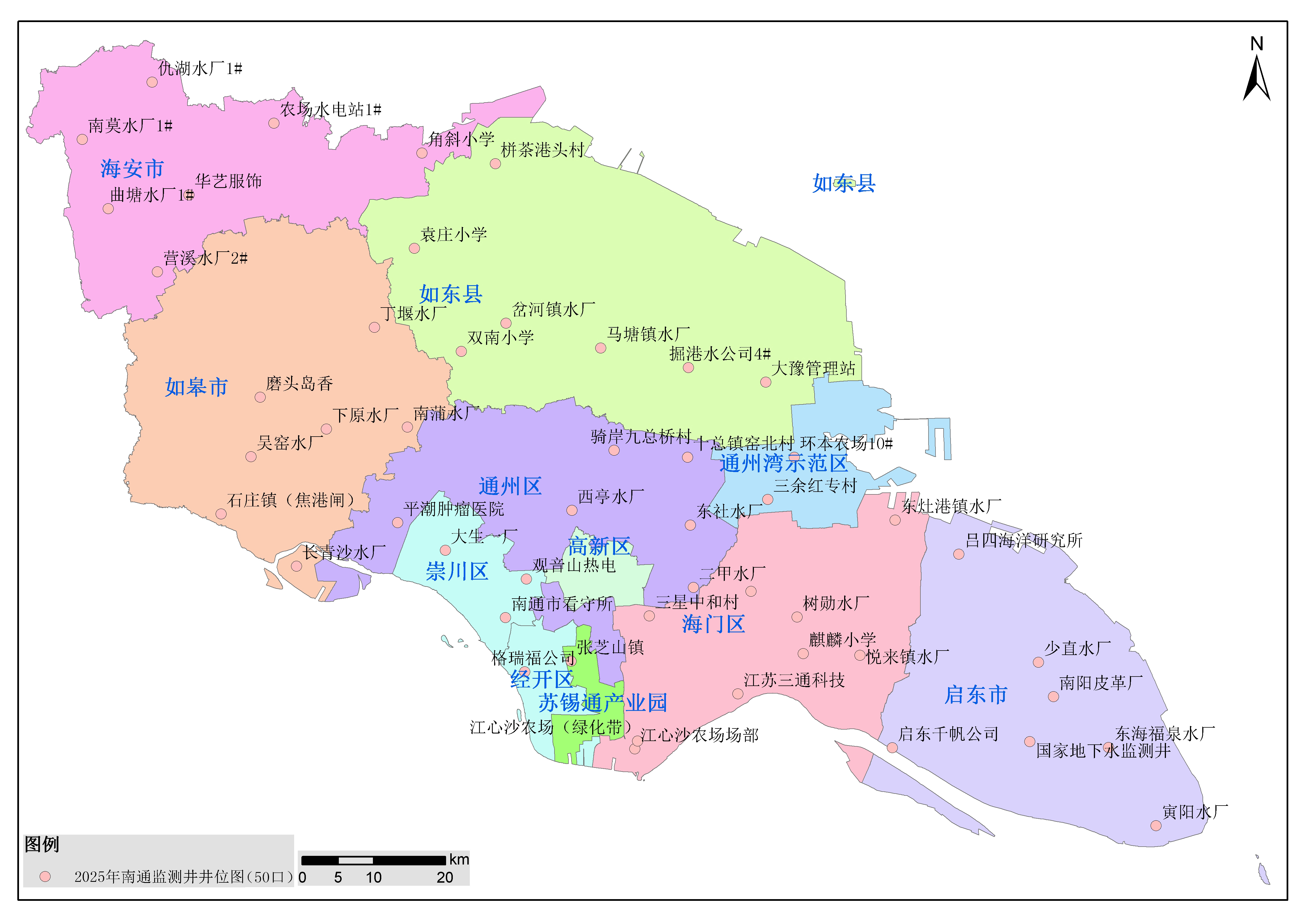 2025年度南通地下水动态监测水井井位图.jpg